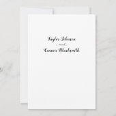 Rustic Calligraphy Wedding Kaart (Achterkant)