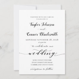 Rustic Calligraphy Wedding Kaart
