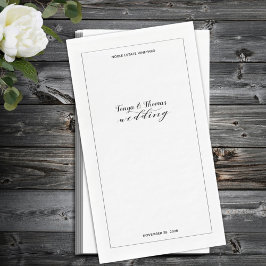 Rustic Calligraphy Wedding Servet