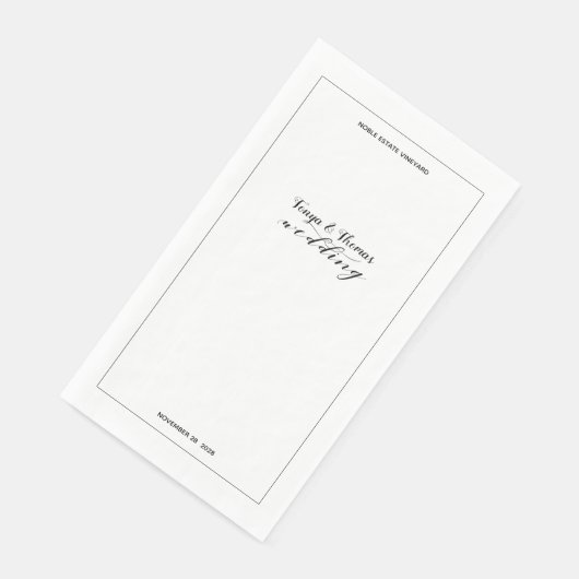 Rustic Calligraphy Wedding Servet (Hoek)