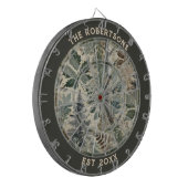 Rustic Camo Aangepaste Familienaam Vastgestelde Da Dartbord (Voorkant Links)