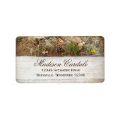 Rustic Camo and Wood Return Address Label (Voorkant)