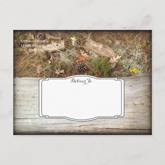 Rustic Camo en Hout sparen de Briefkaarten van de  (Achterkant)
