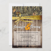 Rustic Camo en Twine Wedding Invitation Kaart (Voorkant)