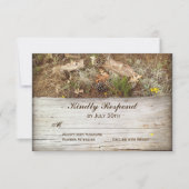 Rustic Camo en Wood Country Wedding RSVP-kaarten RSVP Kaartje (Voorkant)