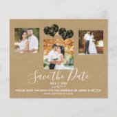 Rustic Camo Hearts Photo Wedding Save the Date (Voorkant)