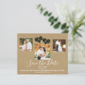 Rustic Camo Hearts Photo Wedding Save the Date (Staand voorkant)