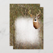 Rustic Camo Hunting Deer Antlers Blank Invitting Kaart (Voorkant / Achterkant)