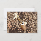 Rustic Camo Hunting Deer Antlers Weddenschap RSVP Kaartje (Achterkant)