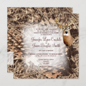 Rustic Camo Hunting Deer Antlers Wedding Invites Kaart (Voorkant / Achterkant)