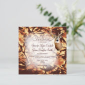 Rustic Camo Hunting Deer Antlers Wedding Invites Kaart (Staand voorkant)