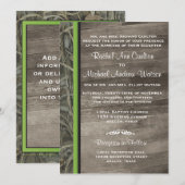 Rustic Camo Wedding Invitations Kaart (Voorkant / Achterkant)