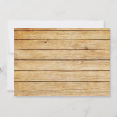 Rustic Camo Wood Wedding Uitnodiging (Achterkant)