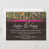 Rustic Camo Wood Wedding Uitnodiging (Voorkant)