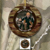Rustic Camouflage Foto gepersonaliseerd Keramisch Ornament