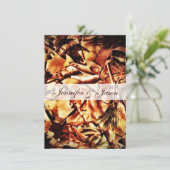 Rustic Camouflage Lace Wedding Invitations Kaart (Staand voorkant)