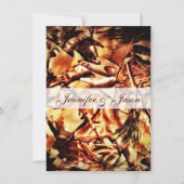 Rustic Camouflage Lace Wedding Invitations Kaart (Voorkant)