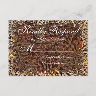 Rustic Camouflage Wedding RSVP-kaarten RSVP Kaartje