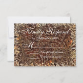 Rustic Camouflage Wedding RSVP-kaarten RSVP Kaartje (Voorkant)
