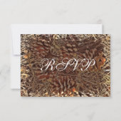 Rustic Camouflage Wedding RSVP-kaarten RSVP Kaartje (Achterkant)