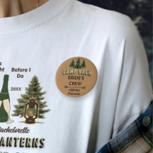 Rustic Camp Bach Bruids Crew Badge | Naam & Rol