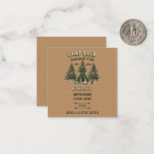 Rustic Camp Bach vrijgezellenfeest durf spel Notitiekaartje (Voorkant / Achterkant in situ)