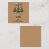 Rustic Camp Bach vrijgezellenfeest durf spel Notitiekaartje (Voorkant / Achterkant)