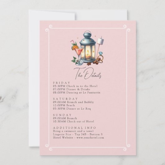 Rustic Camp Bride Bachelorette Weekend Kaart (Achterkant)