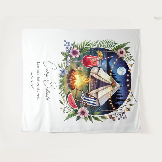 Rustic Camp Bride Bachelorette Weekend Wandkleed (Voorkant (horizontaal))