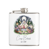 Rustic Camp Bride Gepersonaliseerde Party Favoriet Heupfles (Voorkant)