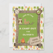 Rustic Camp voor verjaardagsfeestje Kaart (Voorkant)