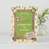 Rustic Camp voor verjaardagsfeestje Kaart (Staand voorkant)