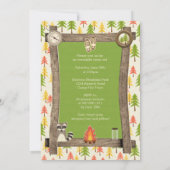 Rustic Camp voor verjaardagsfeestje Kaart (Achterkant)