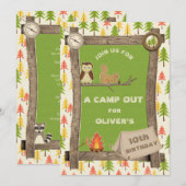 Rustic Camp voor verjaardagsfeestje Kaart (Voorkant / Achterkant)