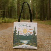 Rustic Camp Weekend Retreat Bachelorette Tote Bag