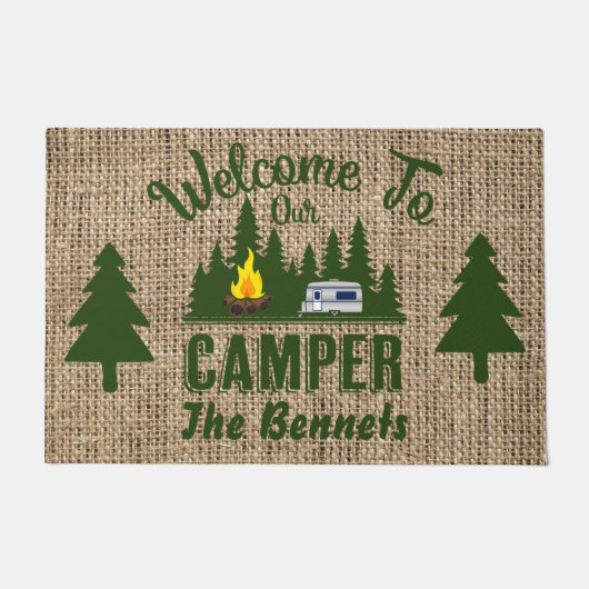 Rustic Camper Deurmat (Voorkant)