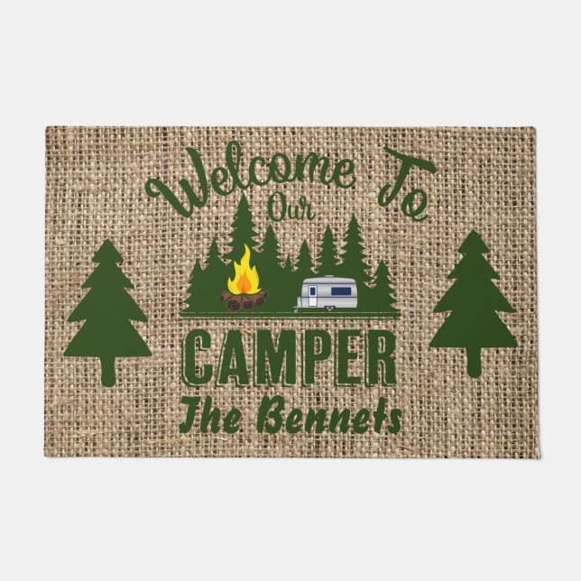 Rustic Camper Deurmat (Voorkant)
