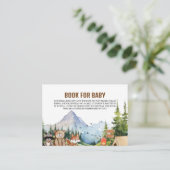 Rustic Camping Adventure Baby shower Boek Aanvraag Informatiekaartje (Staand voorkant)