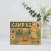 Rustic Camping Adventure Briefkaart (Staand voorkant)