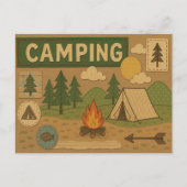 Rustic Camping Adventure Briefkaart (Voorkant)