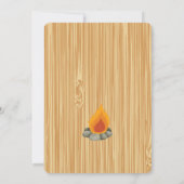 Rustic Camping Birthday-uitnodigingen Kaart (Achterkant)