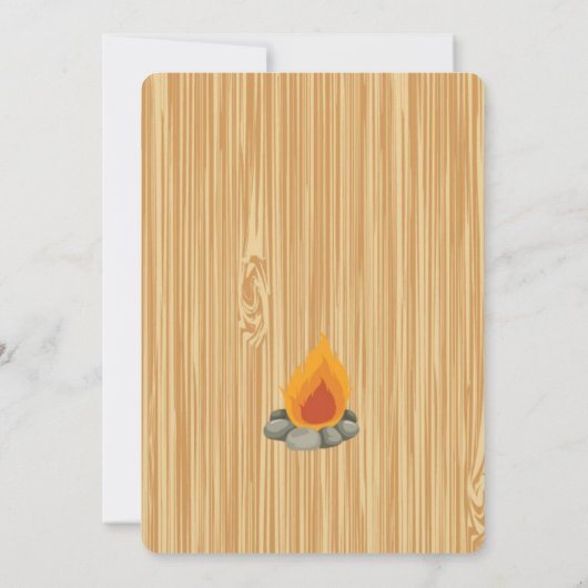 Rustic Camping Birthday-uitnodigingen Kaart (Achterkant)