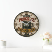Rustic Camping Coffee Outdoor Cabin Camper Gift Grote Klok (Huis)
