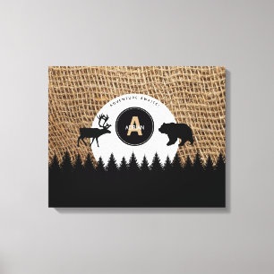 Rustic Camping Outdoor Adventure Canvas Afdruk