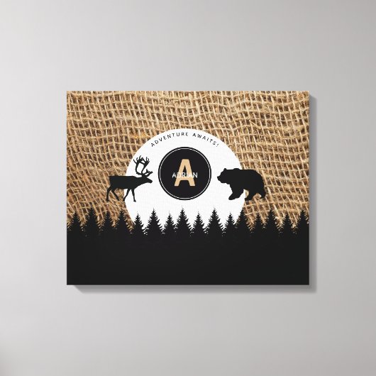 Rustic Camping Outdoor Adventure Canvas Afdruk (Voorkant)