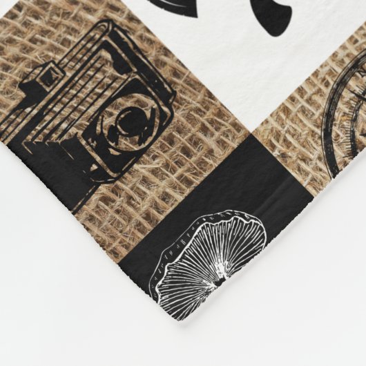 Rustic Camping Outdoor Adventure Fleece Deken (Hoek)