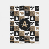 Rustic Camping Outdoor Adventure Fleece Deken (Voorkant)