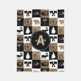 Rustic Camping Outdoor Adventure Fleece Deken