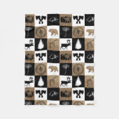 Rustic Camping Outdoor Adventure Fleece Deken (Voorkant)