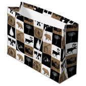 Rustic Camping Outdoor Adventure Groot Cadeauzakje (Voorkant Gekanteld)